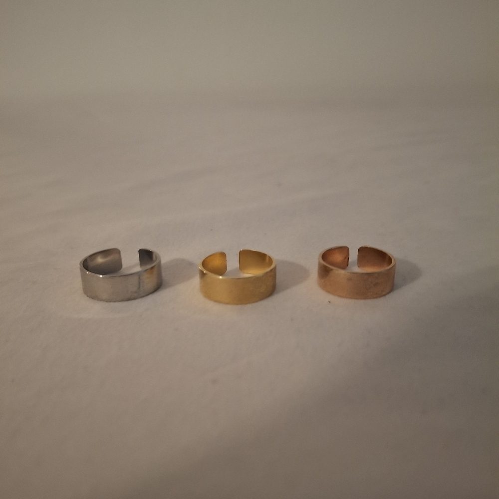 Milor Italy Gold, Silver, And Rose Gold Minimalist Toe Rings Set